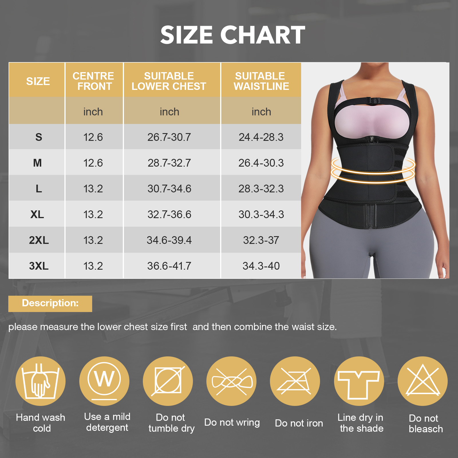 Neoprene anti-shake chest double-belt sweating vest – ChinaShapewear